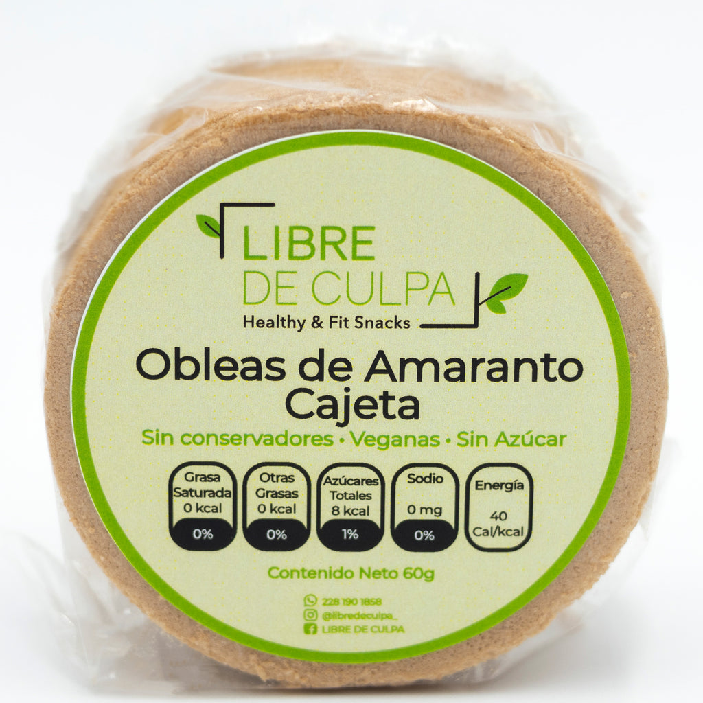 Obleas de Amaranto Libre de Culpa Cajeta 50gr - Libre de Culpa