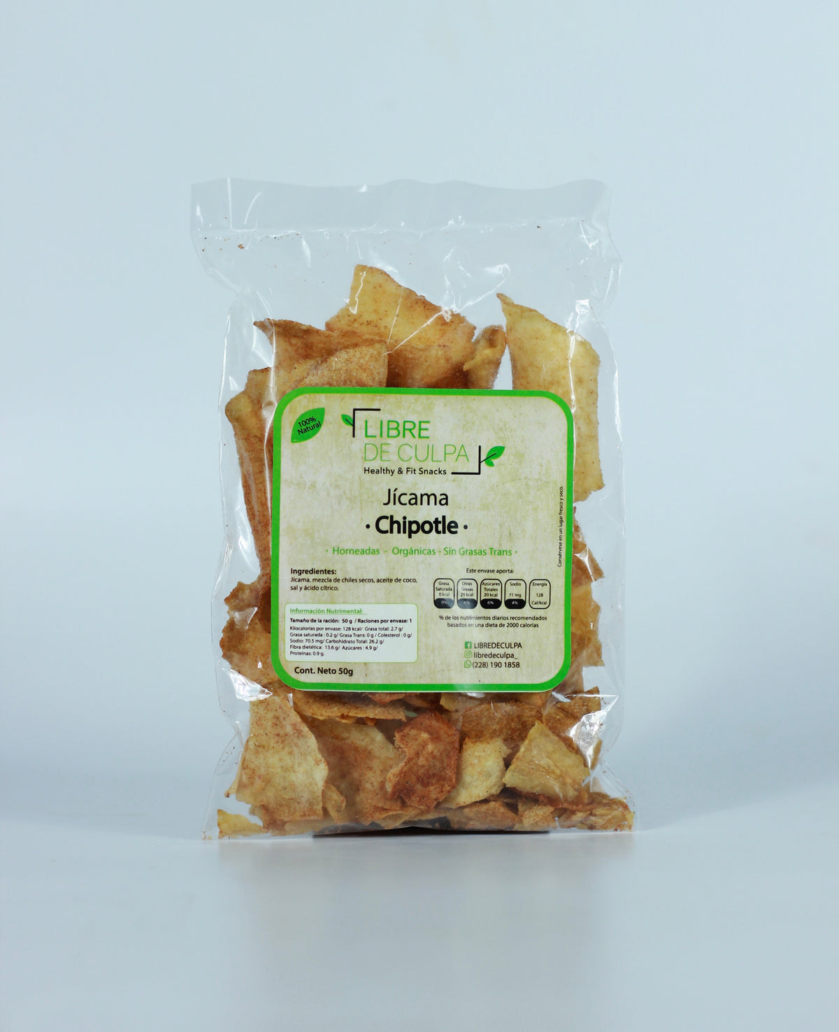 Chips de Jicama Chipotle 50gr Libre de Culpa
