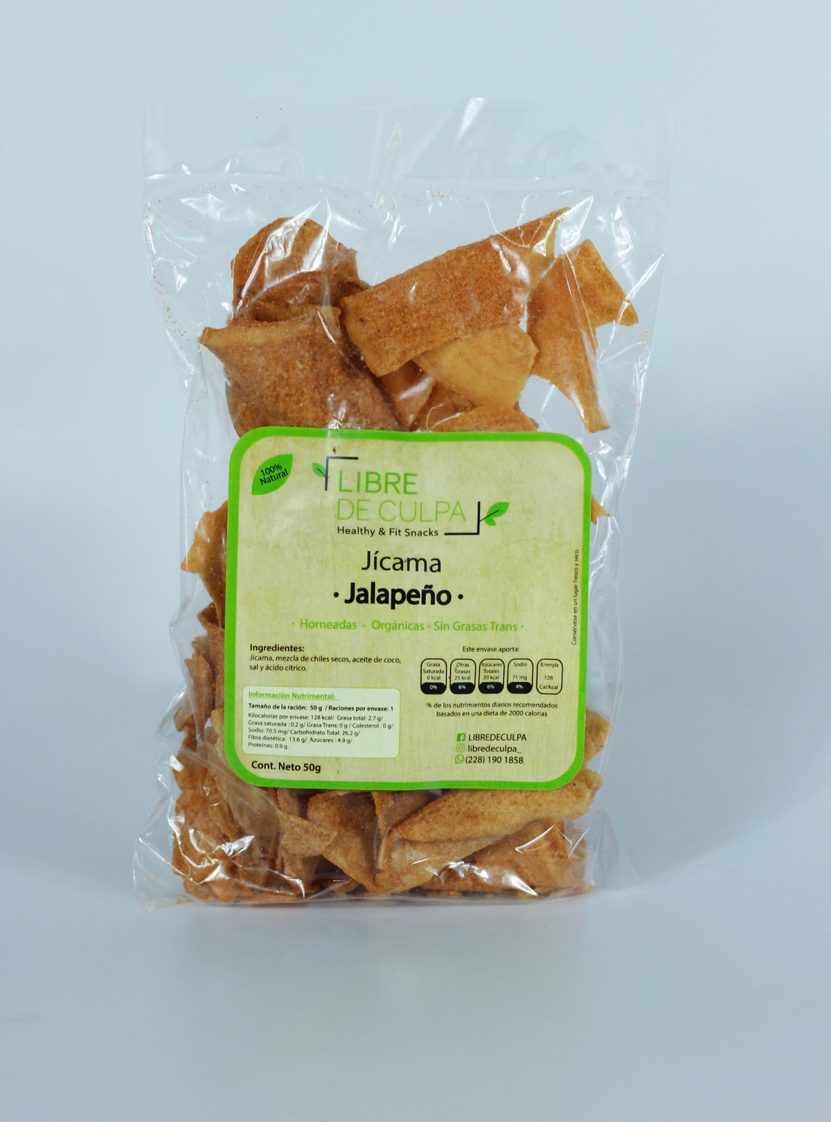 Chips de Jicama Jalapeño 50gr Libre de Culpa