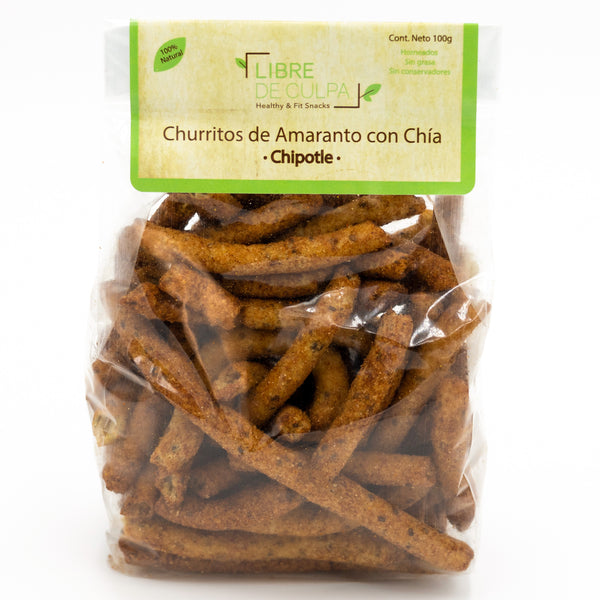 Churritos de Amaranto Chipotle 100gr - Libre de Culpa